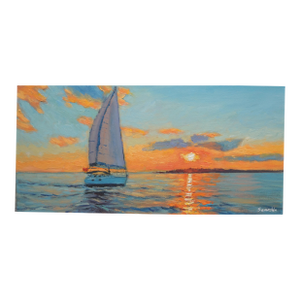 Original Oil Painting of Sailing