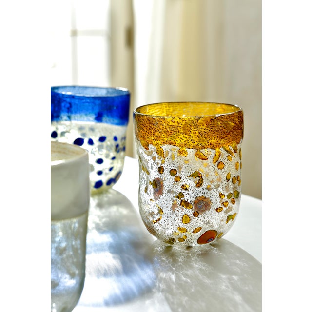 Contemporary Italian Glasses by Mariana Iskra for Ribes Studio, Set of 6 For Sale - Image 3 of 4