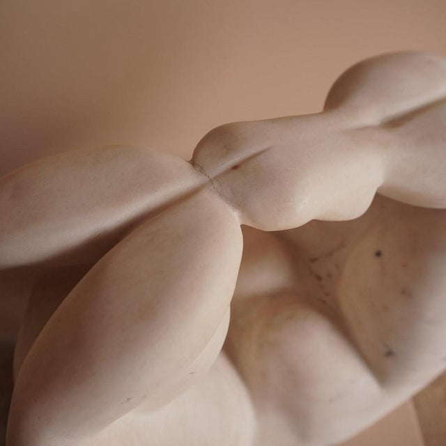 2000 - 2009 Vintage White Marble Sculpture For Sale - Image 5 of 8