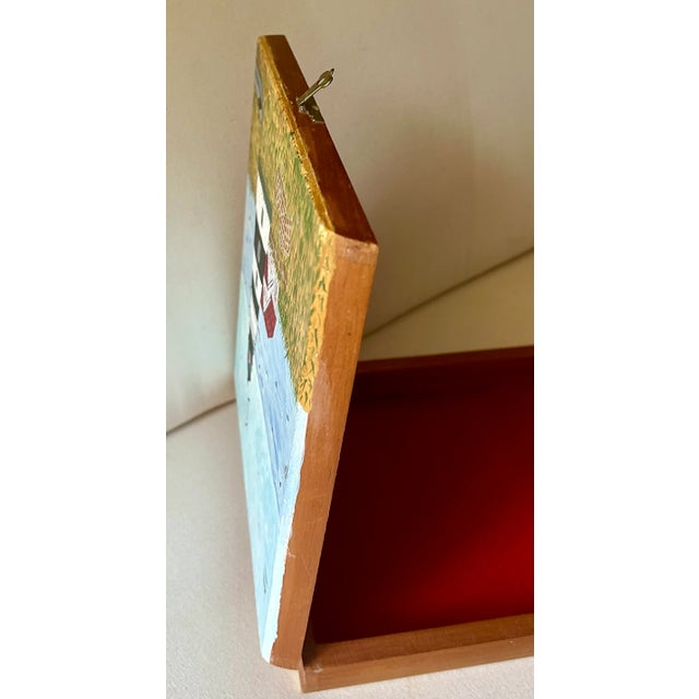 Coastal Chic Hand Painted Lighthouse Cigar Box, Signed by Artist For Sale In Palm Springs - Image 6 of 13