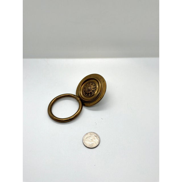 2010s Hickory Chair Decorative Pull Antique Brass. For Sale - Image 5 of 5