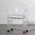 Mid-Century Modern Sculptural Lucite Side or Vanity Armchair on Wheels For Sale - Image 3 of 10