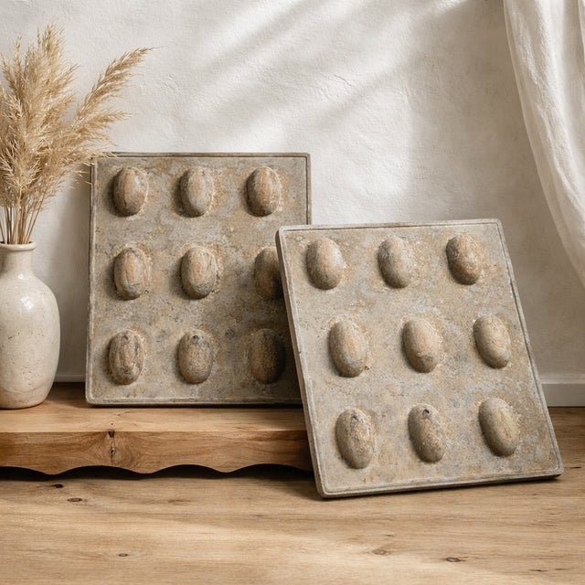 Beige Danish Brutalist Stoneware Molds by Kai Riis, 1960s, Set of 2 For Sale - Image 8 of 8