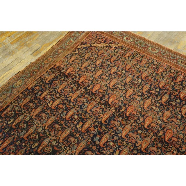 Late 19th Century Persian Malayer Carpet With Paisley Design ( 5' x 6' 2'' - 152 x 188 cm )