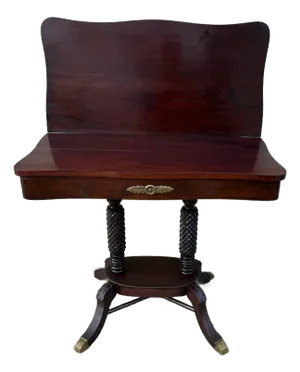 Mid 20th Century Federal Duncan Phyfe Style Mahogany Card Game Table..