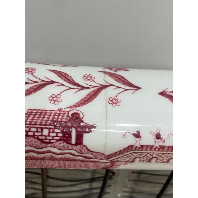 1920s Extremely Rare Toast-Rite Red Willow Porcelain Electric Toaster, C. 1927 For Sale - Image 5 of 6