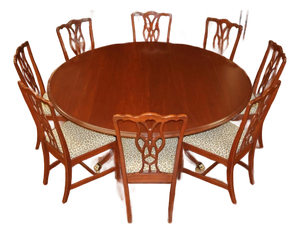 Harden Mahogany Regency Style Round Dining Table & 8 Chairs
