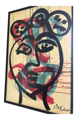 Modern Peter Robert Keil Signed Expressionist Painting With Certificate of Authenticity