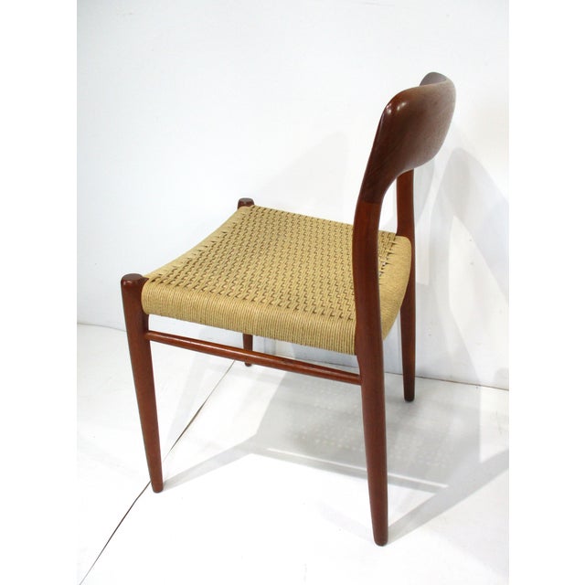 Niels Moller #75 Teak and Woven Side Chairs for j.l. Moller Denmark (A) For Sale - Image 13 of 15