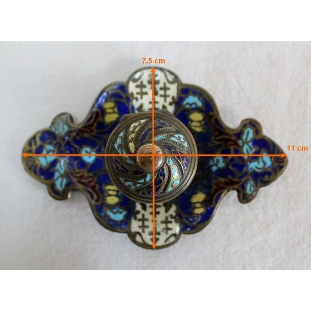 Bronze and Enamel Cloisonné Inkwell For Sale - Image 15 of 18