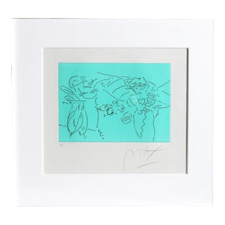 Profile, Heart and Vase, Peter Max, Etching For Sale