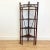 1960s British Colonial Ball and Stick Scorched Bamboo Corner Etagere in Burnt Mahogany. For Sale - Image 10 of 12