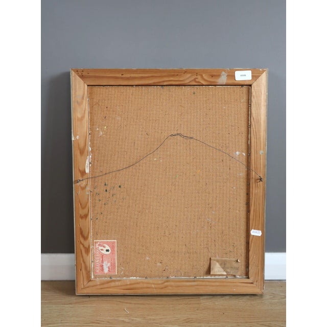 1955 Mid-Century Modern 'Daylilies in Sunlight' Vintage Original Floral Still Life Oil Painting, Framed For Sale - Image 11 of 11