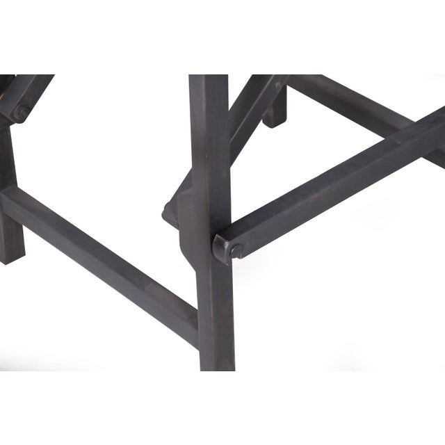 Kenneth Ludwig Chicago Leather Bar Stool For Sale - Image 4 of 11