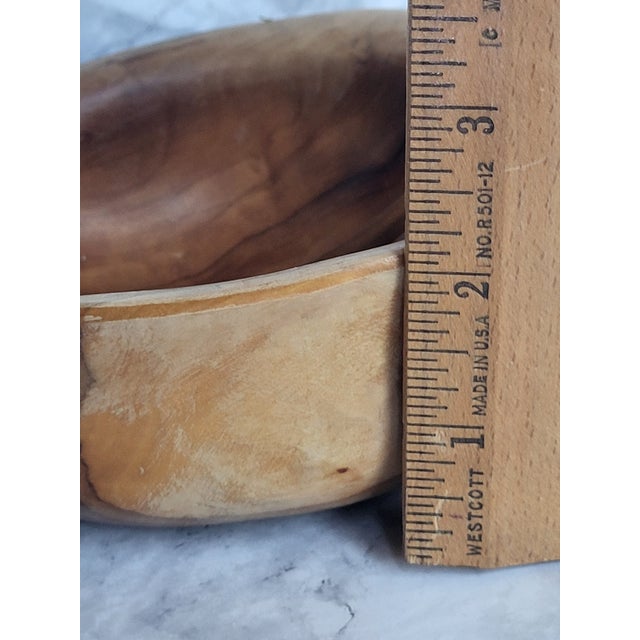 Hand Carved Iroko Wood Partitioned Leaf Bowl For Sale - Image 11 of 11
