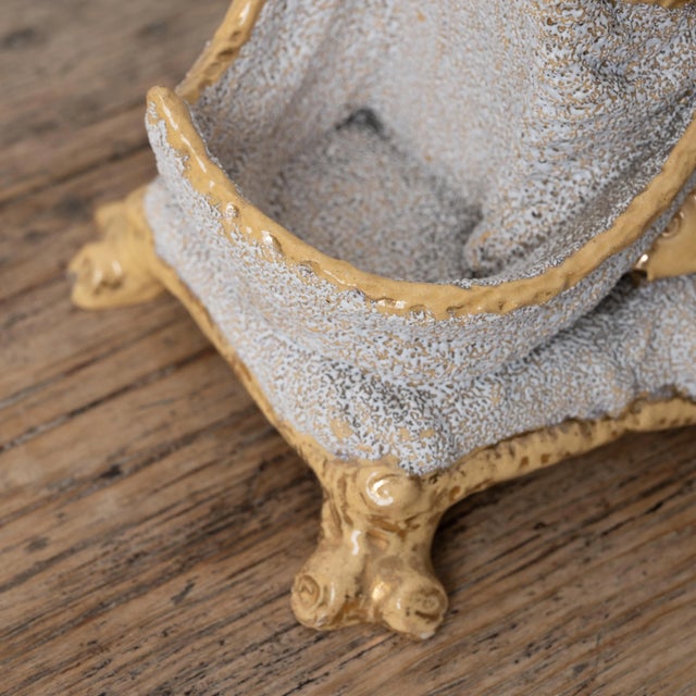 Ceramic Nautical Yellowware Smoking Stand, Germany, 19th Century For Sale - Image 7 of 10