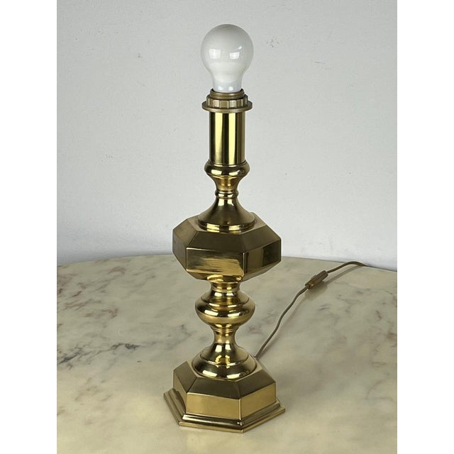 Vintage Italian Brass Table Lamps, 1980s, Set of 3 For Sale - Image 16 of 18