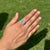 Modern Modern Luxe 1.62ct Turquoise Diamond Toi Et Moi Open Ring in 14k Gold Szie 5 For Sale - Image 3 of 15