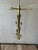 1970s Modernist Graduated Beveled Glass Chandelier With Brass Accents, 16 Panels For Sale - Image 10 of 10