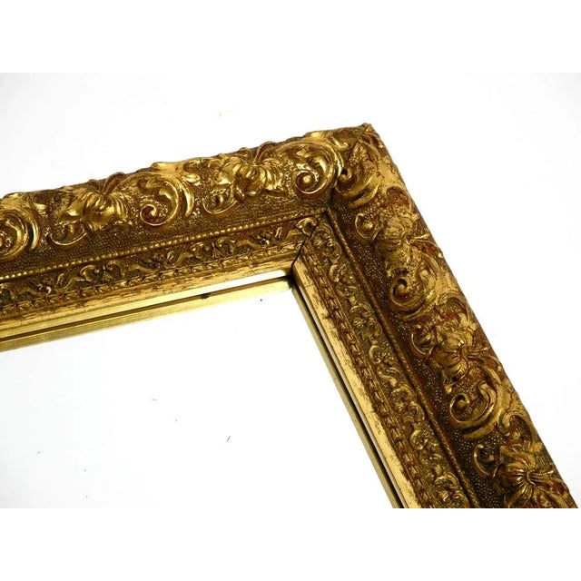 Mid-Century Italian Gold-Plated Wooden Frame Wall Mirror For Sale - Image 14 of 18