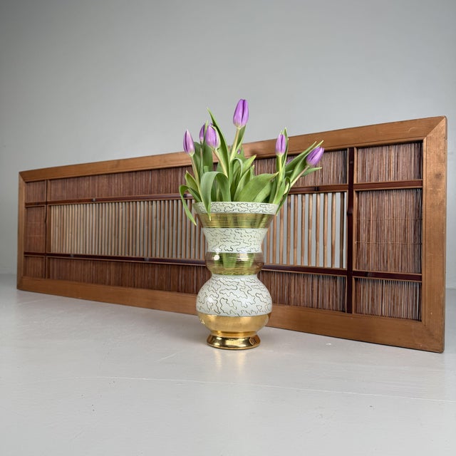 Wood Japanese Ranma Panel with Bamboo and Reed Work, 1940s For Sale - Image 7 of 10