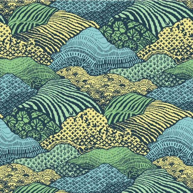 Shangri-La Summer Yellow Wallpaper For Sale