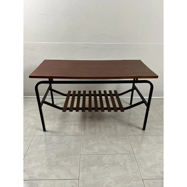 Mid-Century Modern Mid-Century Italian Table with Magazine Holder, 1960s For Sale - Image 3 of 8