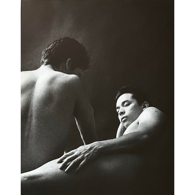 Vintage Black & White Photograph of Two Nude Men For Sale - Image 4 of 5