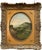 Large Vintage Verdant Mountain Scene Painting in Heavy Elaborate Ornate Frame For Sale In Charlotte - Image 6 of 6