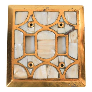 Vintage Hollywood Regency Style Double-Toggle Light Switch Plate Cover For Sale