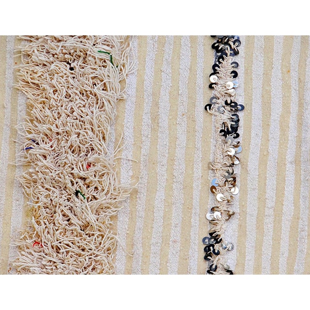 Moroccan Berber Handira Rug in Wool with Sequins, 1970s For Sale - Image 6 of 15