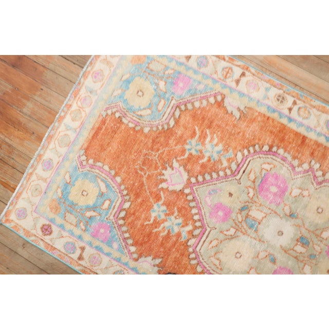 Vintage Orange Turkish Anatolian Rug - 2'10" x 5'3" For Sale In New York - Image 6 of 8