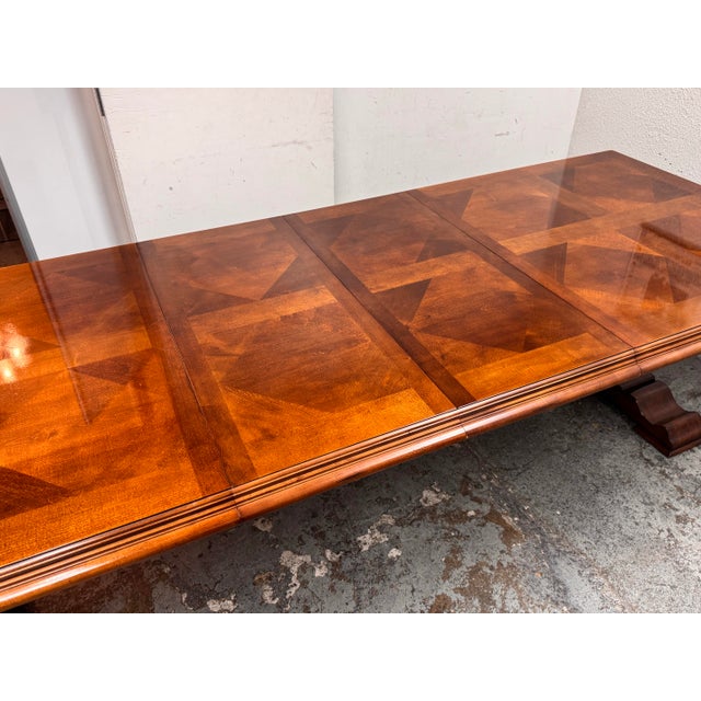 Stanley Furniture Trestle Extension Dining Table For Sale - Image 10 of 12