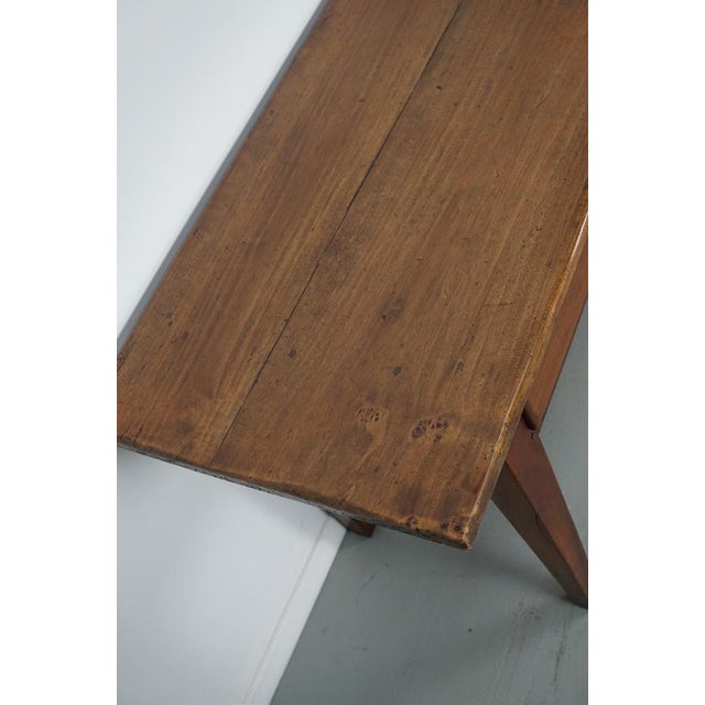 19th Century Rustic Farmhouse French Fruitwood Side Table For Sale - Image 15 of 18