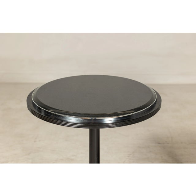 Black Marble Top Gueridon Tables with Silver Metal Ball Feet - A Pair For Sale - Image 12 of 12