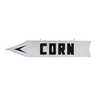 1960s Vintage Corn Farm Stand Sign For Sale
