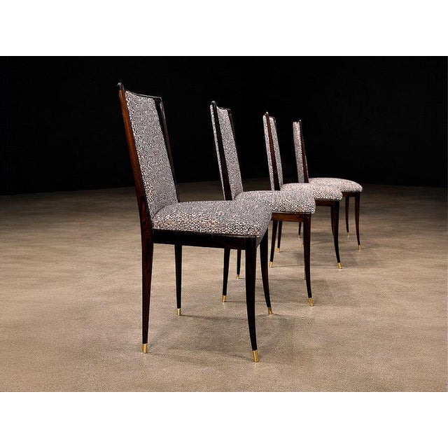 Set of Four Brazilian Modern Dining Chairs in Rosewood by Giuseppe Scapinelli, 1950s - Lot 352 For Sale In New York - Image 6 of 12