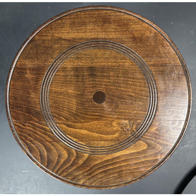 Mid-Century Brutalist French Wood Turned Winepress Side Table in the style of Charles Dudouyt, 1950s For Sale - Image 12 of 13