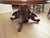 Brown Antique Walnut Pedestal Dining Table For Sale - Image 8 of 9