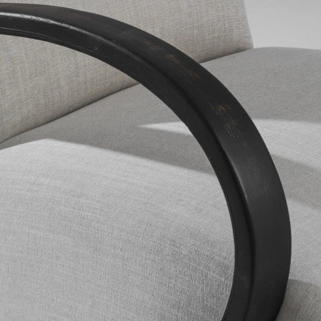 Jindrich Halabala 1950s Czech Wooden Armchair by J. Halabala For Sale - Image 4 of 6
