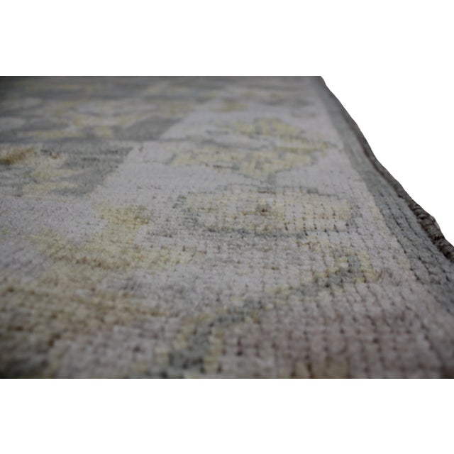 Traditional Hand Knotted Oushak Rug - 4'2" X 6'2" For Sale - Image 3 of 3