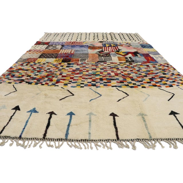 Tribal Berber Moroccan Rug Inspired by Gunta Stölzl - 09'05 X 12'07 For Sale - Image 3 of 9