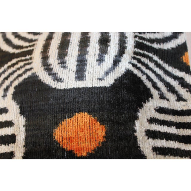 Contemporary Contemporary Velvet Ikat Bohemian Throw Pillow For Sale - Image 3 of 8