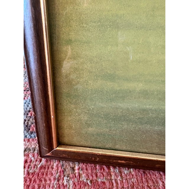 Vintage 1977 Original Pastel Lake Landscape Signed “Daisy” For Sale - Image 10 of 11