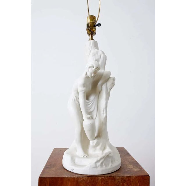 Mid 20th Century Van Briggle Figural Sculpture Porcelain Table Lamp For Sale - Image 5 of 13