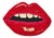 Velvet "Embrasse Moi" Lips 24" Feather Down Sculpted Pillow, Original Design Custom Made For Sale