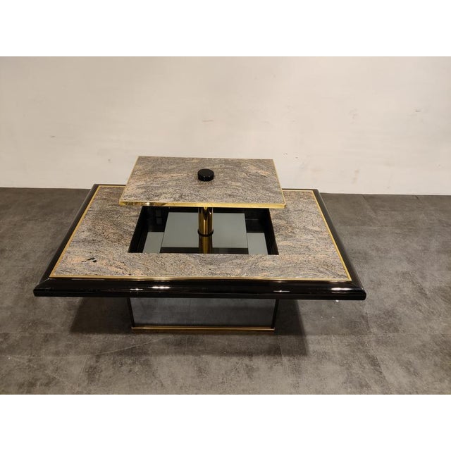Vintage Hidden Bar Coffee Table from Fedam, 1980s For Sale - Image 4 of 12