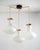 White 3-Light Pendant from Stilnovo, 1950s For Sale - Image 8 of 15