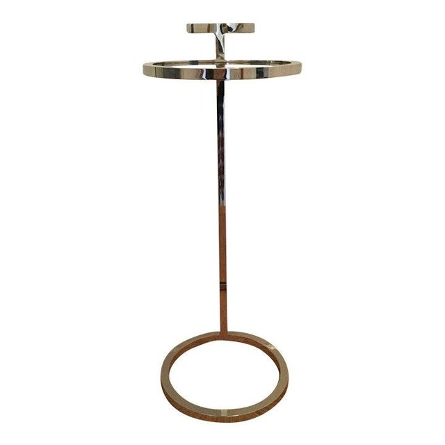 Restoration Hardware Martini Polished Nickel Finish Round Drinks Table Chairish