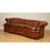 One of a kind restored hand-dyed whiskey brown serpentine club leather sofa. This is a solid and very good quality sofa,...